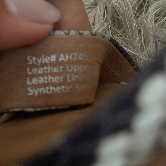 Madewell The Liv Asymmetrical Ankle Strap Snake Embossed Leather Sandals size 6 - Picture 12 of 13